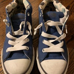 Navy high tops Converse